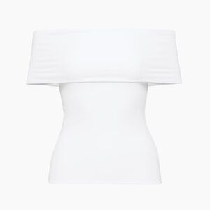 Aritzia Contour Off-Shoulder Sleeveless Hip Top – White (XS)